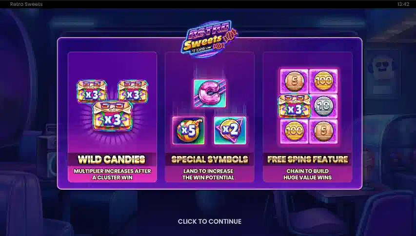 Mecánica de Retro Sweets